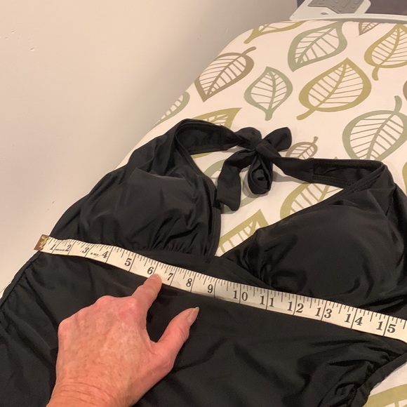 Black Tankini Bathing Suit Top  Size 16 very small for a size 16 - Picture 12 of 15
